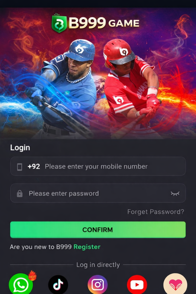 B999 Login Page image